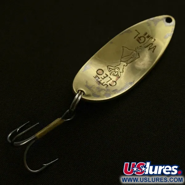 Vintage  Seneca Little Cleo (Hula Girl) , 1/2oz nickel/gold fishing spoon #23515
