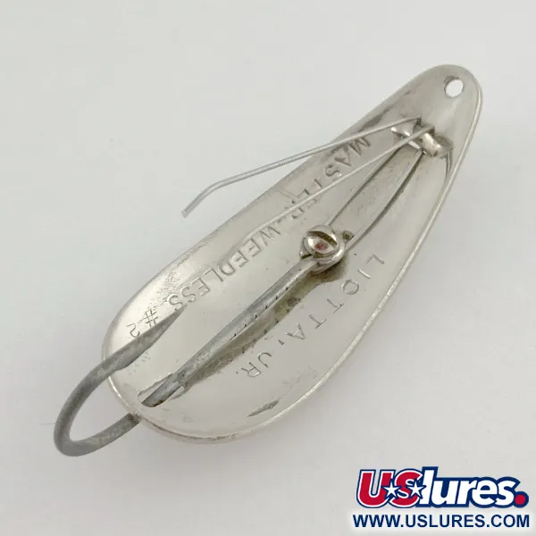Vintage   Liotta Jr Master Weedless, 2/5oz nickel fishing spoon #23532