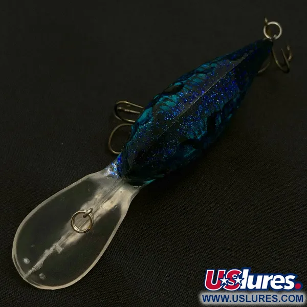 Vintage  Renosky Lures Renosky Deep Dive Honeycomb Rattl shad, 2/5oz silver/blue fishing lure #23542