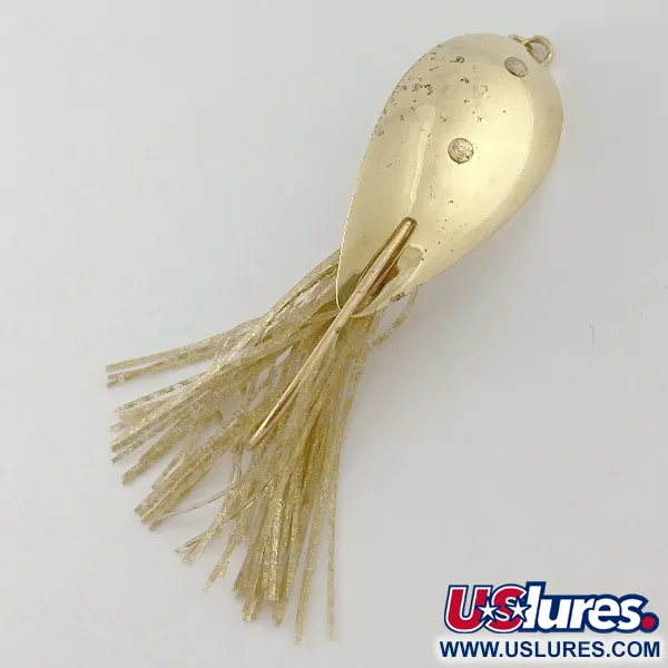 Vintage   Nemire Lures Red Ripper, 1/2oz gold fishing spoon #23543