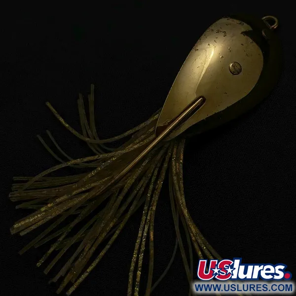Vintage   Nemire Lures Red Ripper, 1/2oz gold fishing spoon #23543