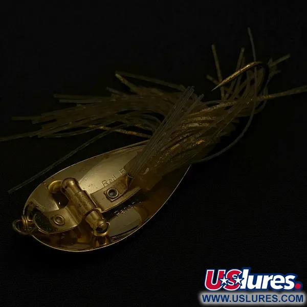 Vintage   Nemire Lures Red Ripper, 1/2oz gold fishing spoon #23543