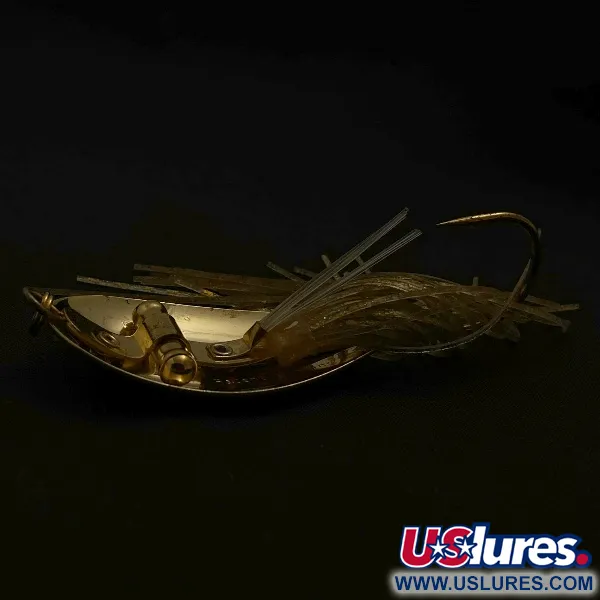 Vintage   Nemire Lures Red Ripper, 1/2oz gold fishing spoon #23543