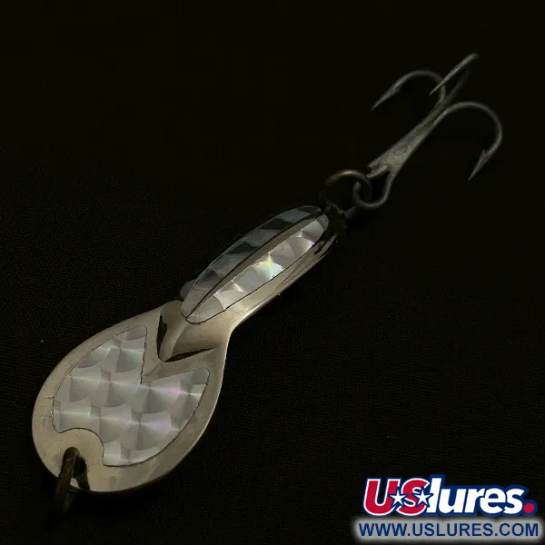 Vintage   Glen Evans Loco 2, 1/3oz nickel fishing spoon #23544