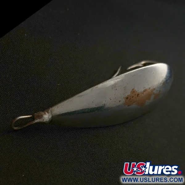 Vintage   Johnson Silver Minnow Weedless, 2/5oz nickel fishing spoon #23553
