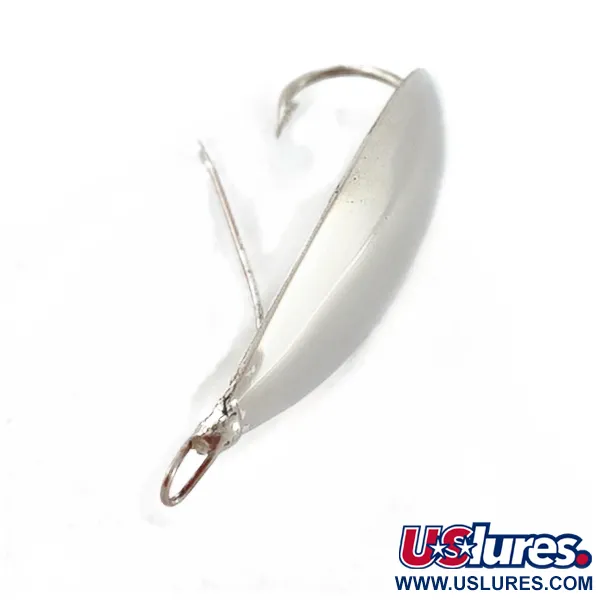 Vintage   Johnson Silver Minnow Weedless, 3/4oz nickel fishing spoon #23554