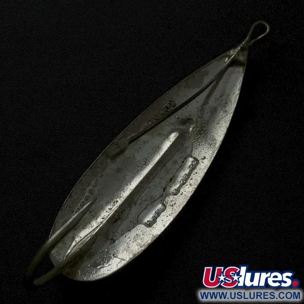 Vintage   Johnson Silver Minnow Weedless, 3/4oz nickel fishing spoon #23554