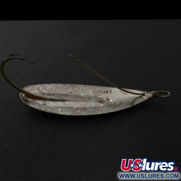Vintage   Johnson Silver Minnow Weedless, 3/4oz nickel fishing spoon #23554