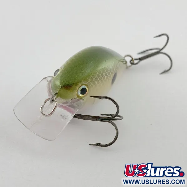 Vintage   Strike King KVD 1.5 Silent square bill, 2/5oz Olive Sexy Shad fishing lure #23556