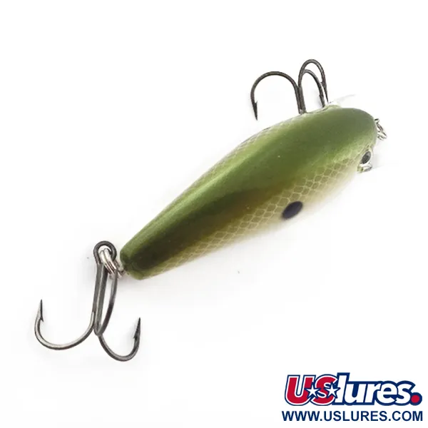 Vintage   Strike King KVD 1.5 Silent square bill, 2/5oz Olive Sexy Shad fishing lure #23556