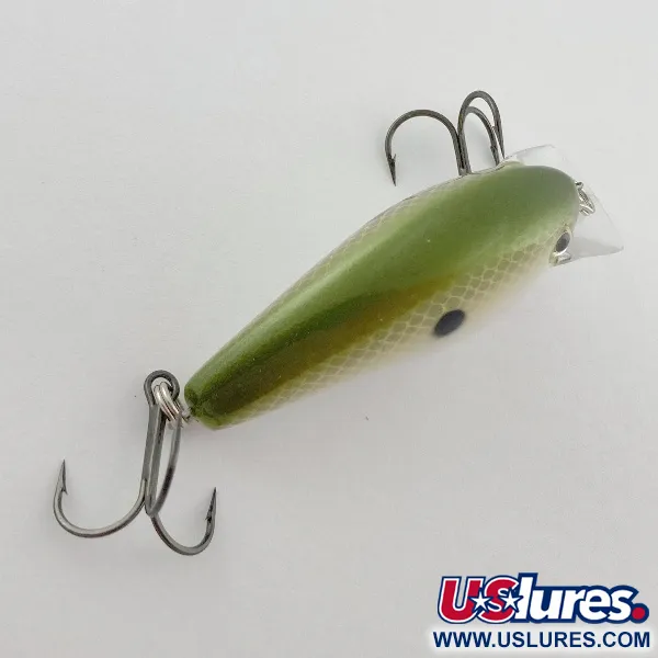 Vintage   Strike King KVD 1.5 Silent square bill, 2/5oz Olive Sexy Shad fishing lure #23556