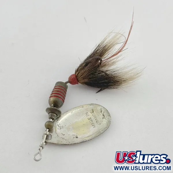 Vintage   Mepps Aglia 3 dressed (squirrel tail)  (1960s), 1/4oz silver spinning lure #23570