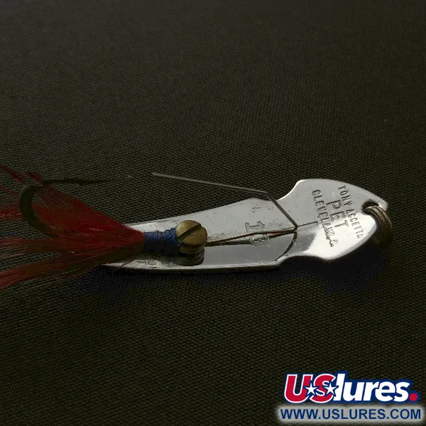 Vintage  Tony Accetta Tony Acetta Pet Spoon 13, 1/4oz nickel fishing spoon #23571