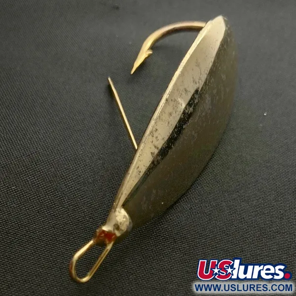 Vintage   Johnson Silver Minnow Weedless, 2/5oz gold fishing spoon #23573