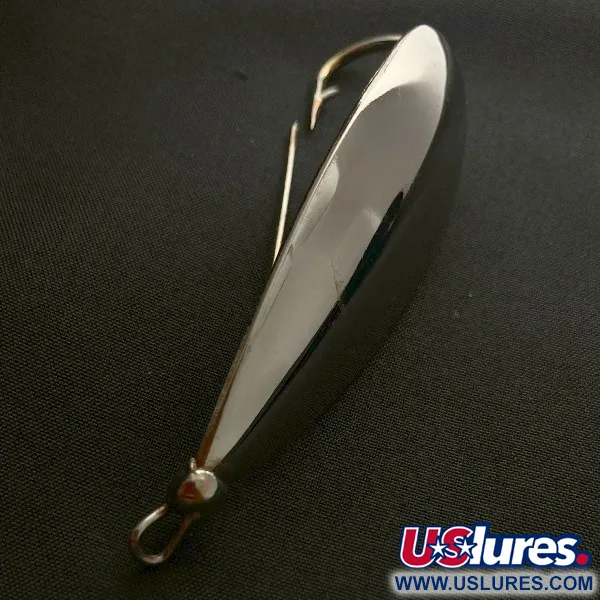 Vintage   Johnson Silver Minnow Weedless, 3/5oz nickel fishing spoon #23574