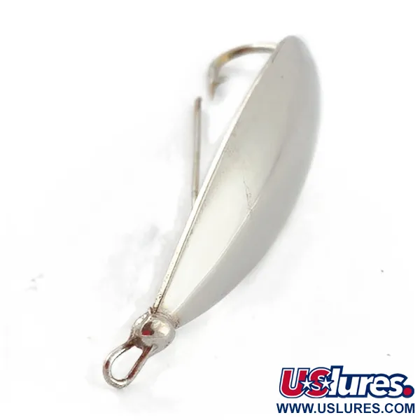 Vintage   Johnson Silver Minnow Weedless, 3/5oz nickel fishing spoon #23574