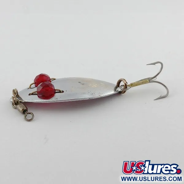 Vintage  Hofschneider Red eye Junior, 1/2oz nickel/red eyes fishing spoon #23576