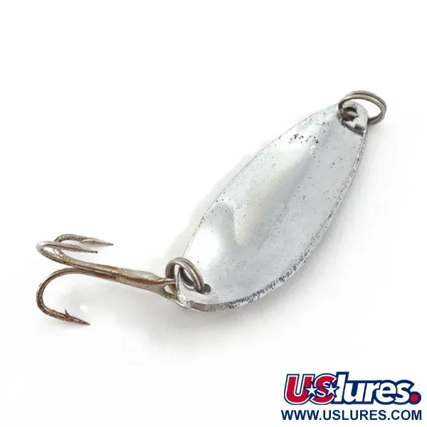 Vintage  Glen Evans Glen L Evans Shag Spoon, 1/4oz nickel/green fishing spoon #23578