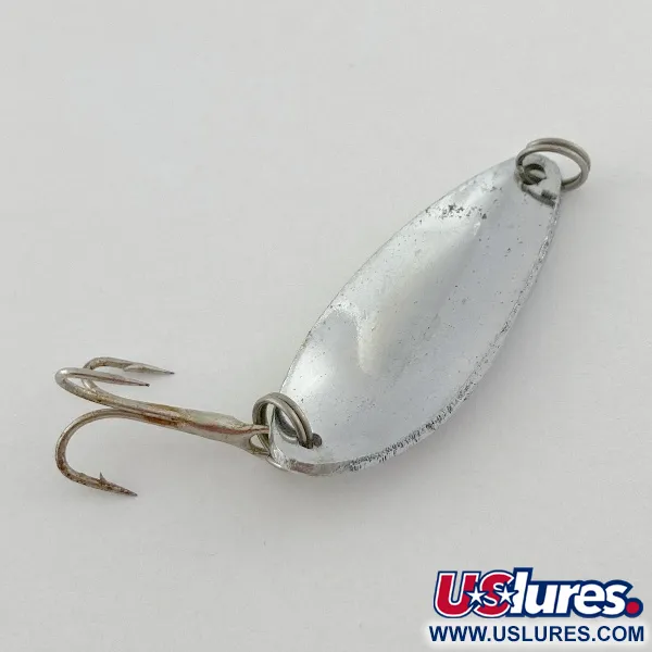 Vintage  Glen Evans Glen L Evans Shag Spoon, 1/4oz nickel/green fishing spoon #23578