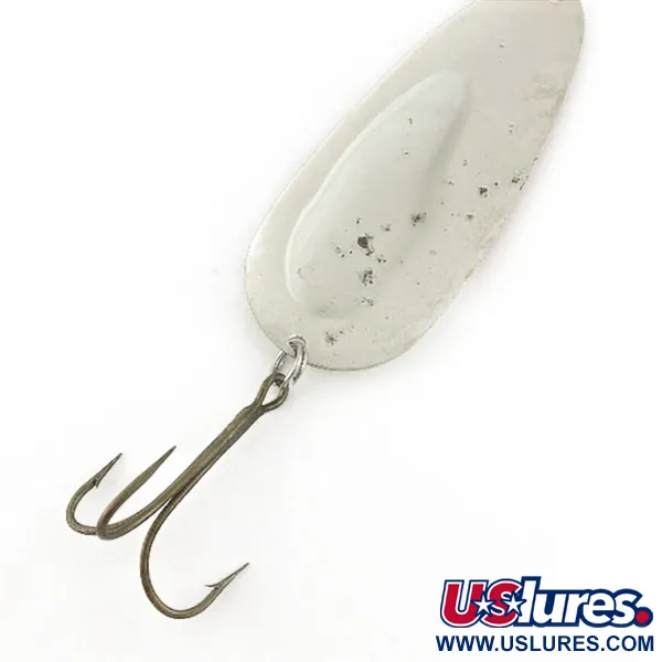Vintage  Lindy / Little Joe Lindy Gator , 1 2/3oz red/white/nickel fishing spoon #23583