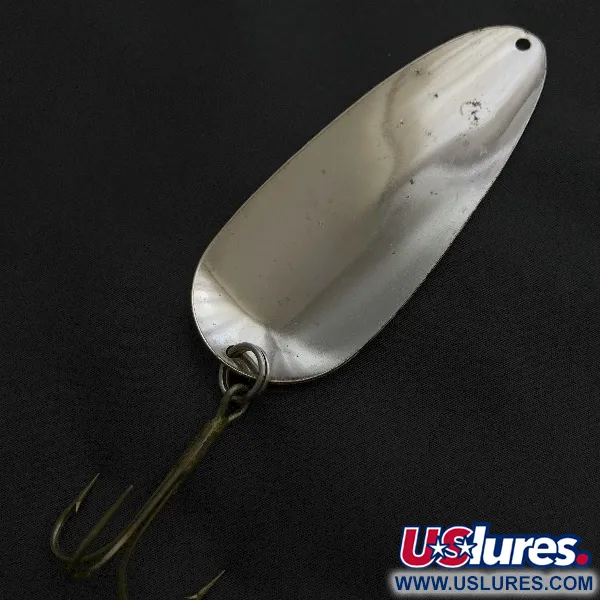 Vintage  Lindy / Little Joe Lindy Gator , 1 2/3oz nickel/yellow/red fishing spoon #23584