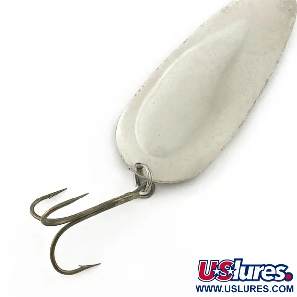 Vintage  Lindy / Little Joe Lindy Gator , 1 2/3oz nickel/black fishing spoon #23585