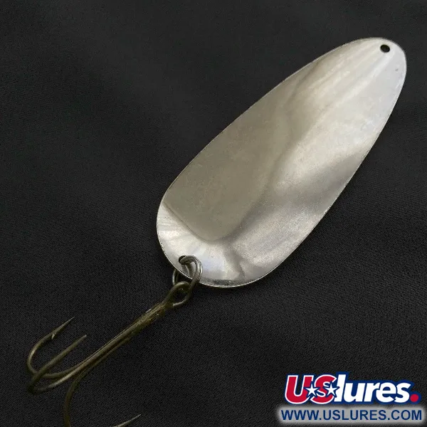 Vintage  Lindy / Little Joe Lindy Gator , 1 2/3oz nickel/black fishing spoon #23585