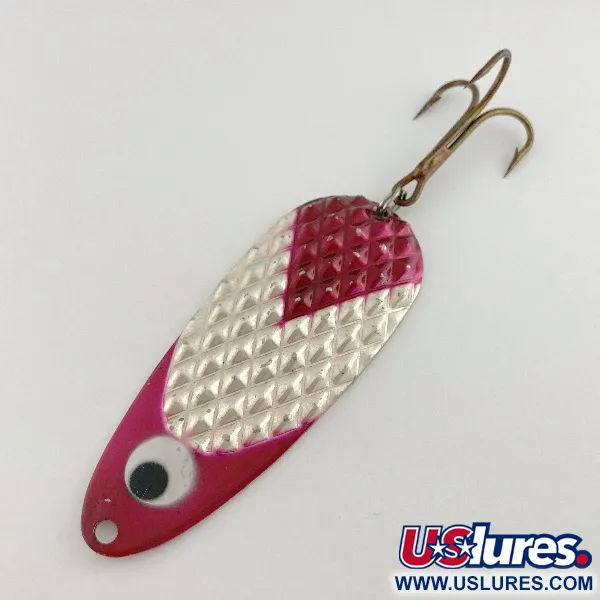 Vintage  Lindy / Little Joe Lindy Gator , 2oz red/white/nickel fishing spoon #23586