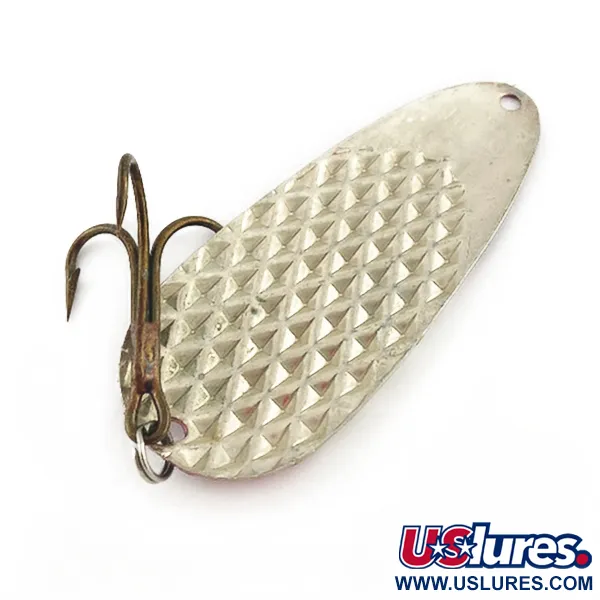 Vintage  Lindy / Little Joe Lindy Gator , 2oz red/white/nickel fishing spoon #23586