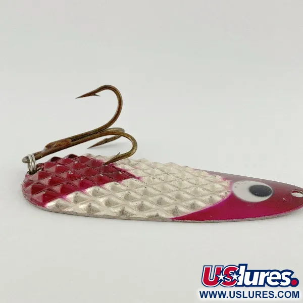 Vintage  Lindy / Little Joe Lindy Gator , 2oz red/white/nickel fishing spoon #23586