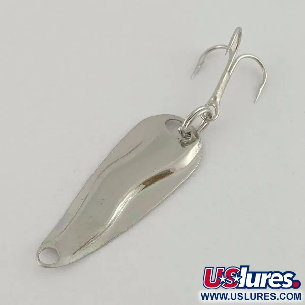 Vintage   Luhr Jensen Hot Shot W, 3/64oz nickel fishing spoon #23591