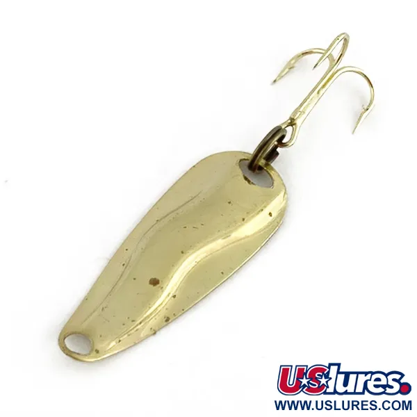 Vintage   Luhr Jensen Hot Shot W, 3/64oz gold fishing spoon #23592
