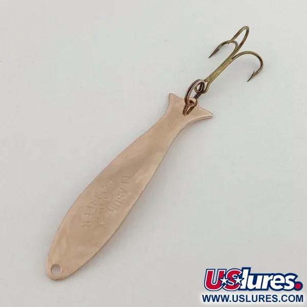 Vintage   Acme Flash-King Wobbler, 3/16oz copper fishing spoon #23594
