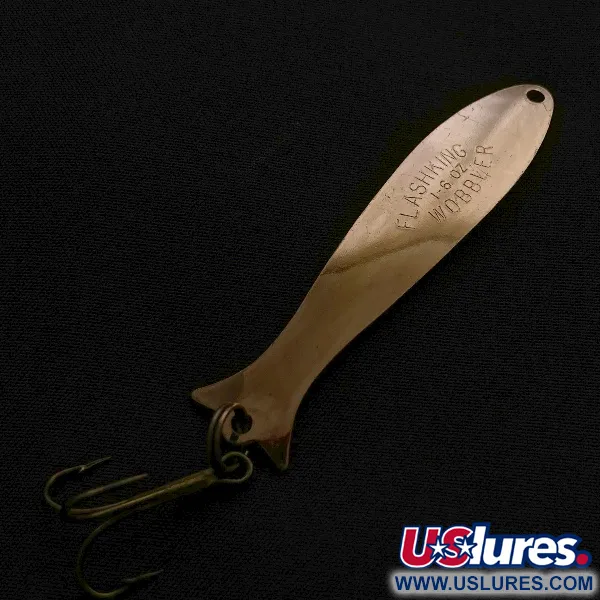 Vintage   Acme Flash-King Wobbler, 3/16oz copper fishing spoon #23594
