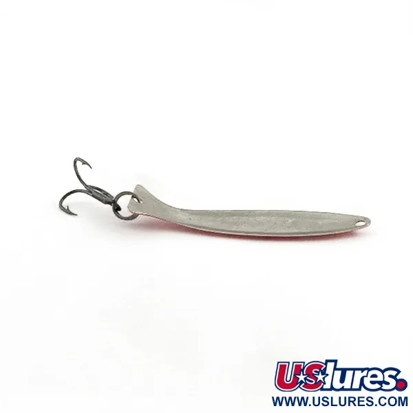 Vintage   Worth Fly Rod Demon, 3/32oz nickel/red/white fishing spoon #23595