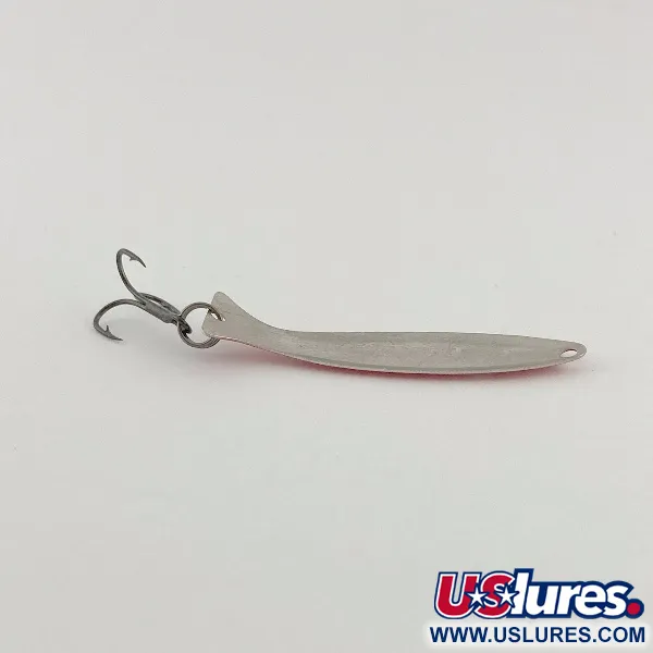 Vintage   Worth Fly Rod Demon, 3/32oz nickel/red/white fishing spoon #23595