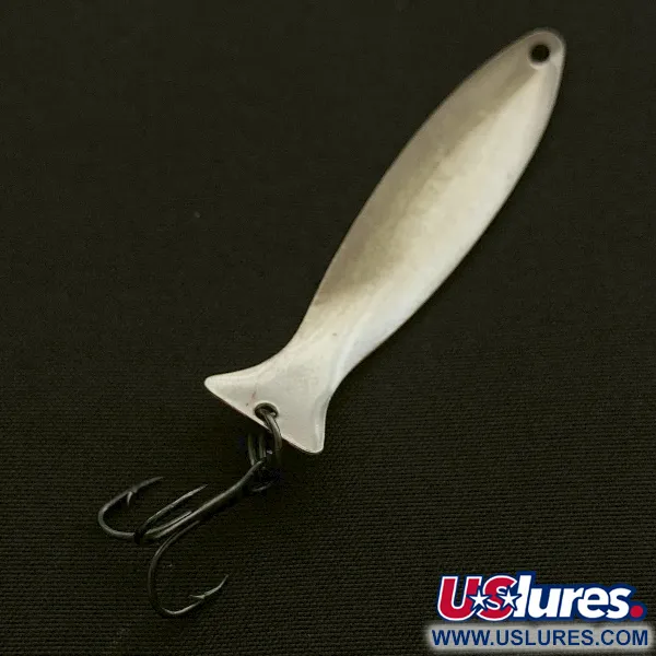 Vintage   Worth Fly Rod Demon, 3/32oz nickel/red/white fishing spoon #23595