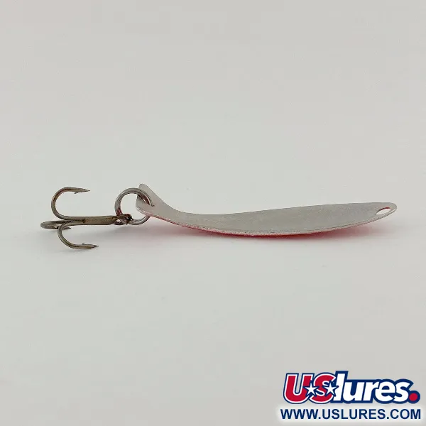 Vintage   Worth Fly Rod Demon , 3/64oz red/white/nickel fishing spoon #23596