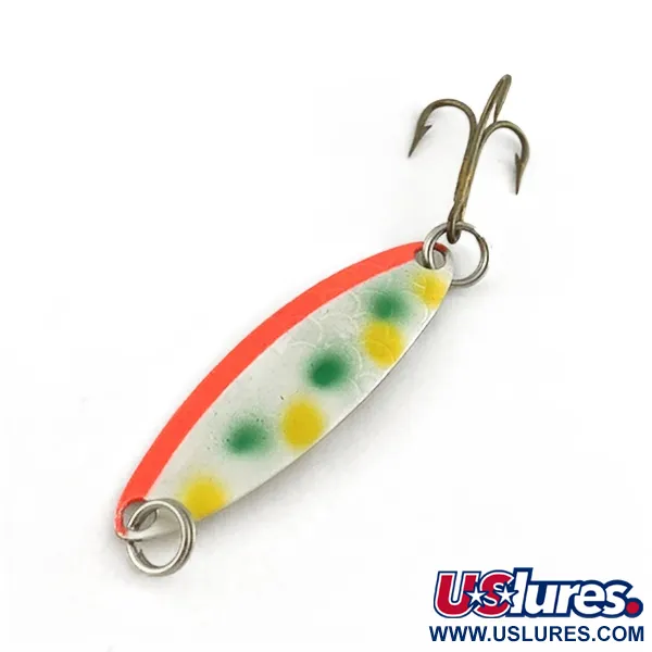 Vintage   Luhr Jensen Needlefish 1, 1/16oz gold/red fishing spoon #23597