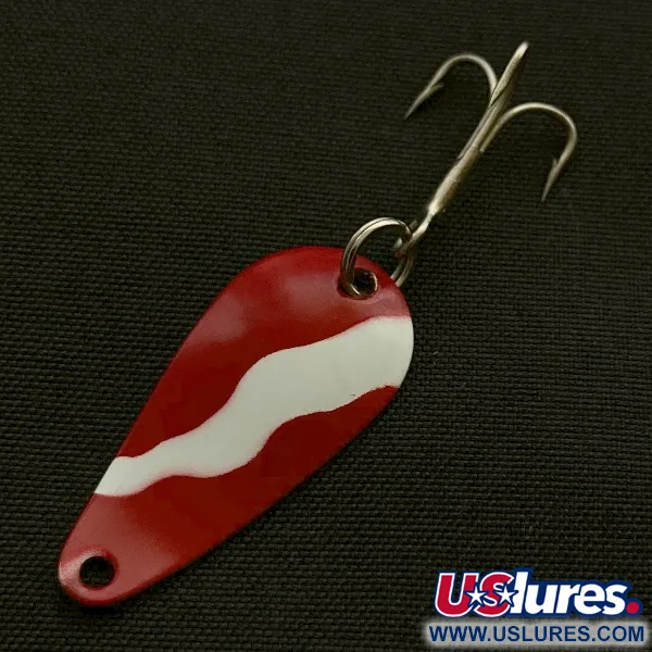 Vintage   Weller Gypsy King Deluxe, 3/64oz nickel/white/black fishing spoon #23599