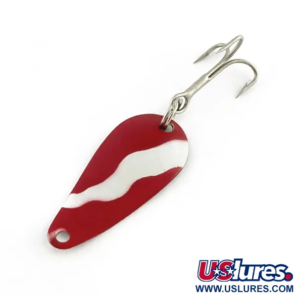 Vintage   Weller Gypsy King Deluxe, 3/64oz nickel/white/black fishing spoon #23599