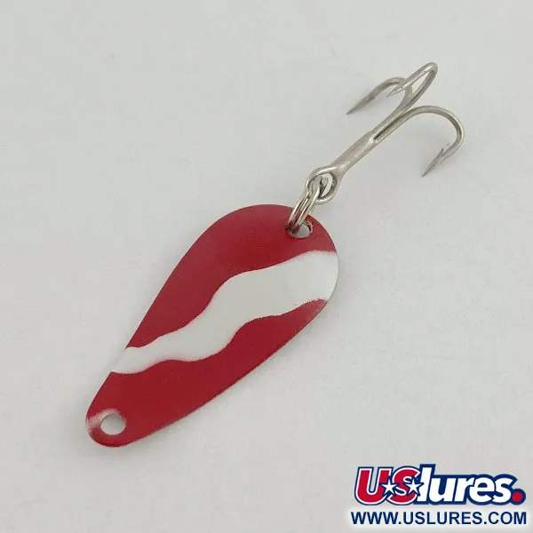 Vintage   Weller Gypsy King Deluxe, 3/64oz nickel/white/black fishing spoon #23599