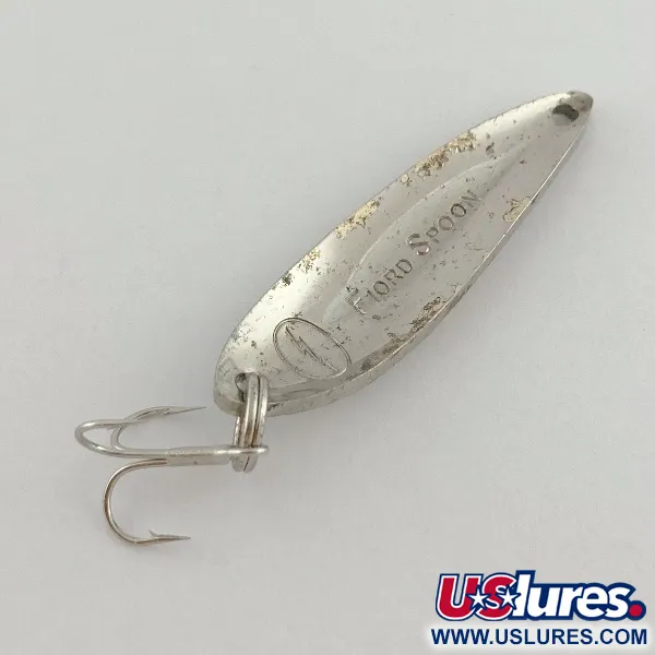 Vintage  Acme Fiord Spoon Lightning (1950s), 1/4oz nickel/blue fishing spoon #23604