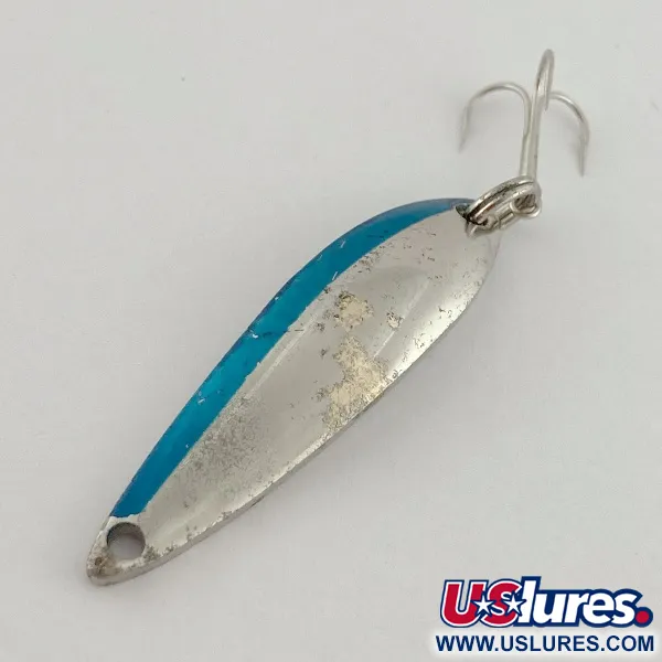 Vintage  Acme Fiord Spoon Lightning (1950s), 1/4oz nickel/blue fishing spoon #23604