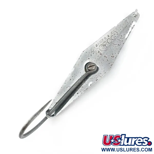 Vintage  James E. Clark  James Clark  spoon, 3/4oz nickel fishing spoon #23615