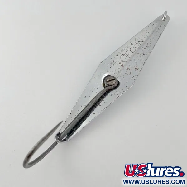 Vintage  James E. Clark  James Clark  spoon, 3/4oz nickel fishing spoon #23615