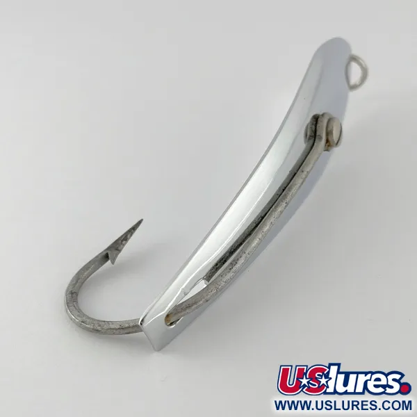 Vintage   Buck Spoon White, 3/4oz nickel fishing spoon #23616