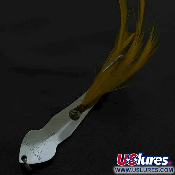 Vintage  Tony Accetta Tony Acetta Pet Spoon 15, 1/2oz nickel fishing spoon #23617