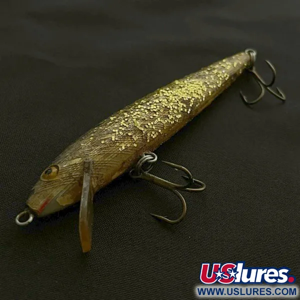 Vintage   Bill Norman Shiner Minnow, 1/3oz gold fishing lure #23622