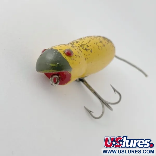 Vintage  Horrocks-Ibbotson Vintage Horrocks Ibbotson HICO Mouse Tack Eye , 1/2oz yellow /metal eyes fishing lure #23623